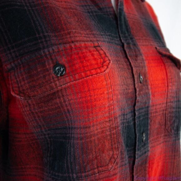Woolrich black and red plaid, button down shirt, size Large - Picture 13 of 13
